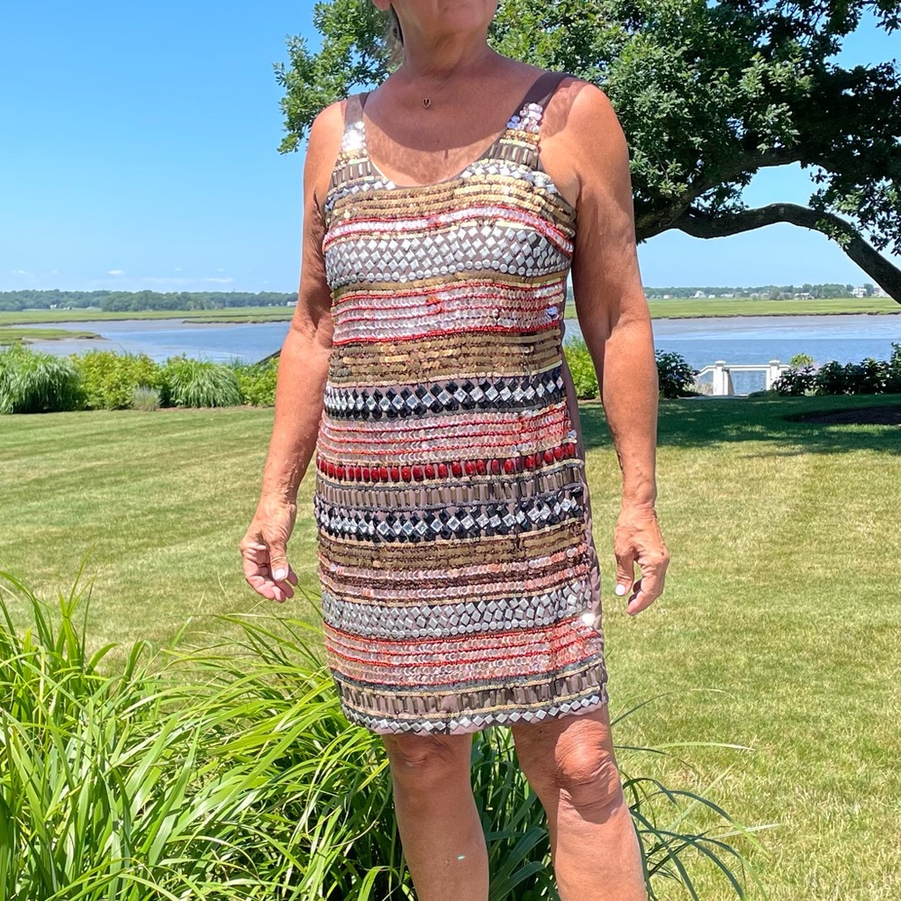Romeo & Juliet Sequin Shift Dress Sz L